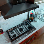 KitchenAid Stainless Steel with PrintShield™ Finish 36" 585 CFM Wall-Mount 3-Speed Canopy Hood - KVWB606HBS