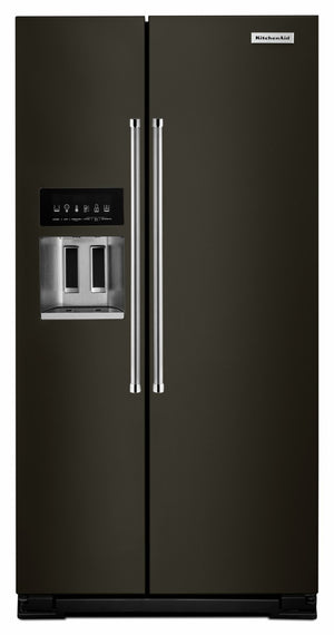 KitchenAid Black Stainless Side-by-Side Refrigerator (19.9 Cu.Ft.) - KRSC700HBS