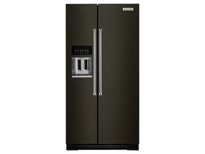 KitchenAid Black Stainless Side-by-Side Refrigerator (22.6 Cu.Ft.) - KRSC703HBS