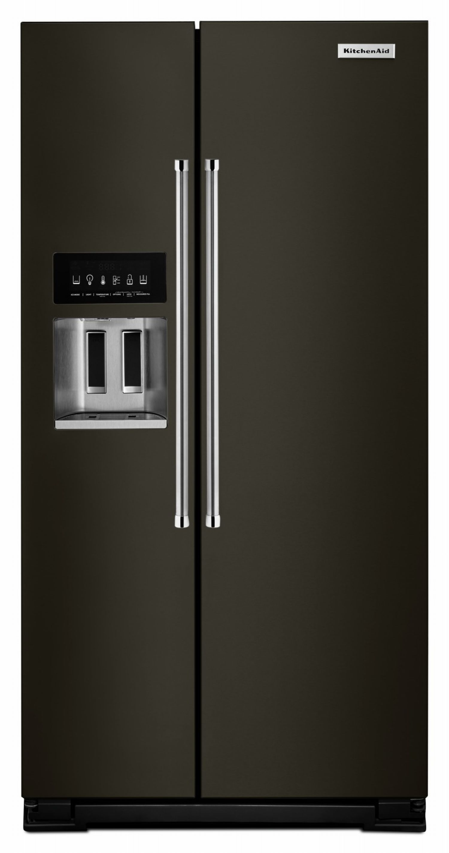KitchenAid Black Stainless Side-by-Side Refrigerator (24.8 Cu.Ft.) - KRSF705HBS