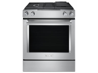 KitchenAid Stainless Steel Downdraft Dual Fuel Range (6.4 Cu.Ft.) - KSDG950ESS