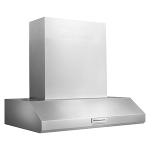 KitchenAid Stainless Steel 36" Commercial-Style 585-1170 CFM Wall-Mount Canopy Range Hood without motor - KVWC956KSS