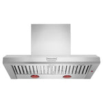 KitchenAid Stainless Steel 48" Commercial-Style 585-1170 CFM Wall-Mount Canopy Range Hood without motor - KVWC958KSS