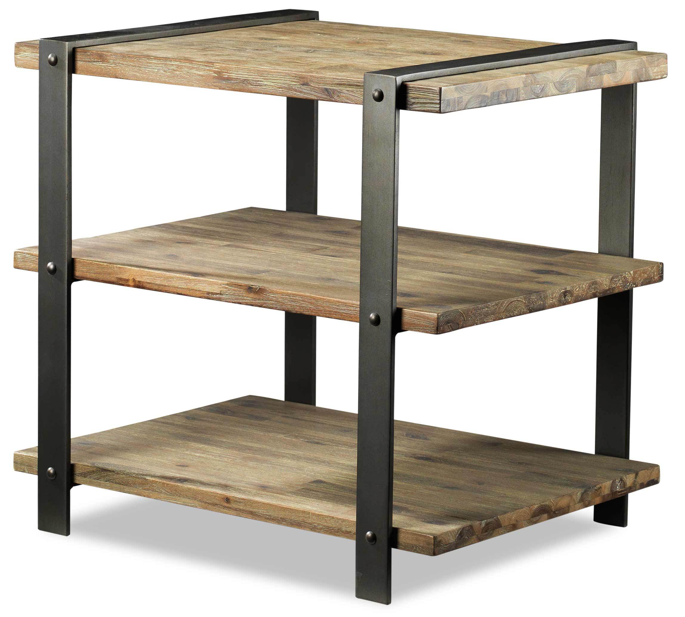 Hamlin End Table - Weathered Acacia