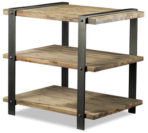 Hamlin End Table - Weathered Acacia