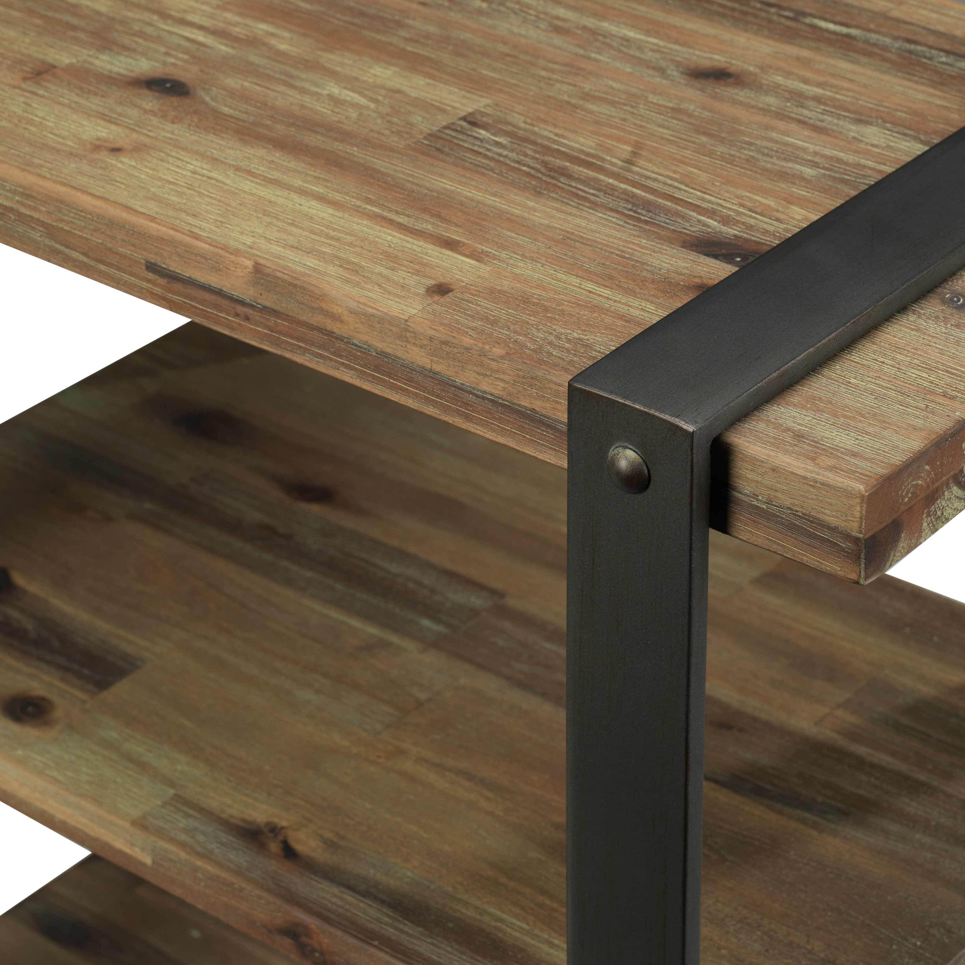 Hamlin End Table - Weathered Acacia