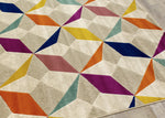 Brille Diamond Checkerboard Area Rug- 5' X 8' - Multi-Colour