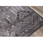 Jango 7'10" X 10'6" Indoor/Outdoor Geometric Rug - Grey Black  Area Rug