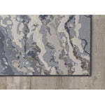 Intrepid 7'10" X 10'10" Rushing Water Rug - Blue Cream Area Rug