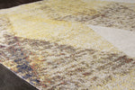 Zara 7'10" X 10'6" Indoor/Outdoor Superimposed Triangles Rug - Black Yellow  Area Rug