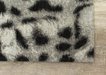 Kathy Leopard Print Area Rug - 8' X 11' - Grey/Black