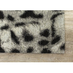 Kathy 7'10" X 10'10" Leopard Print Rug - Grey Black  Area Rug