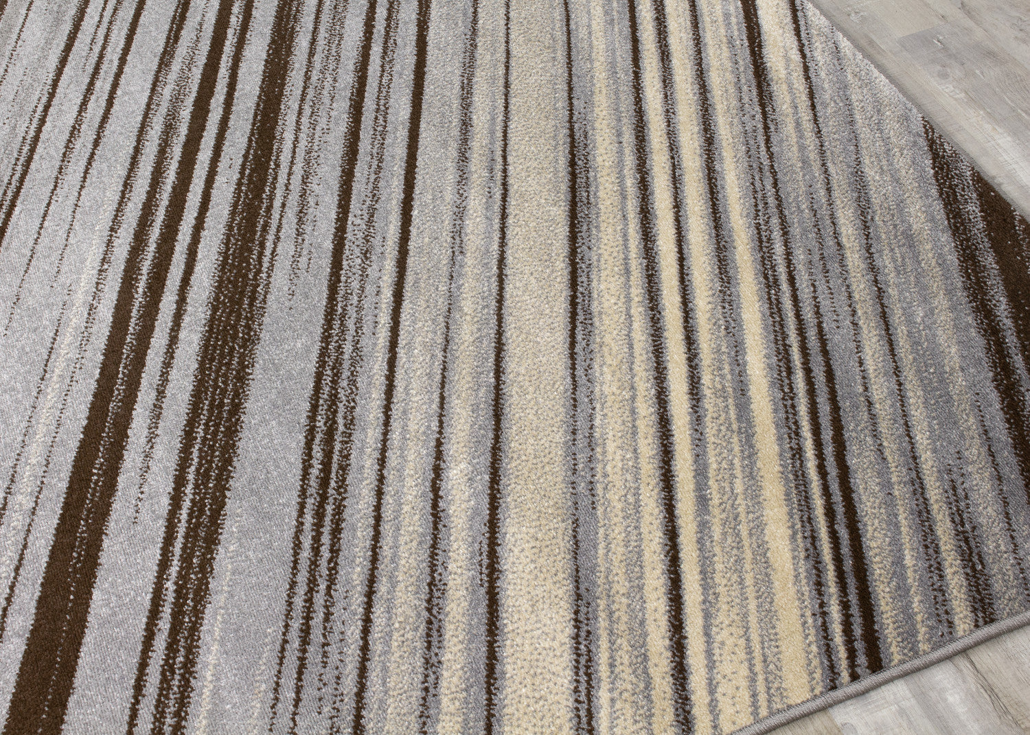 Sigma 5'3" X 7'7" Light Shafts Rug - Cream Blue Area Rug