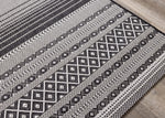 Jango Indoor/Outdoor Tribal Area Rug - 5' X 7' - Grey/Black