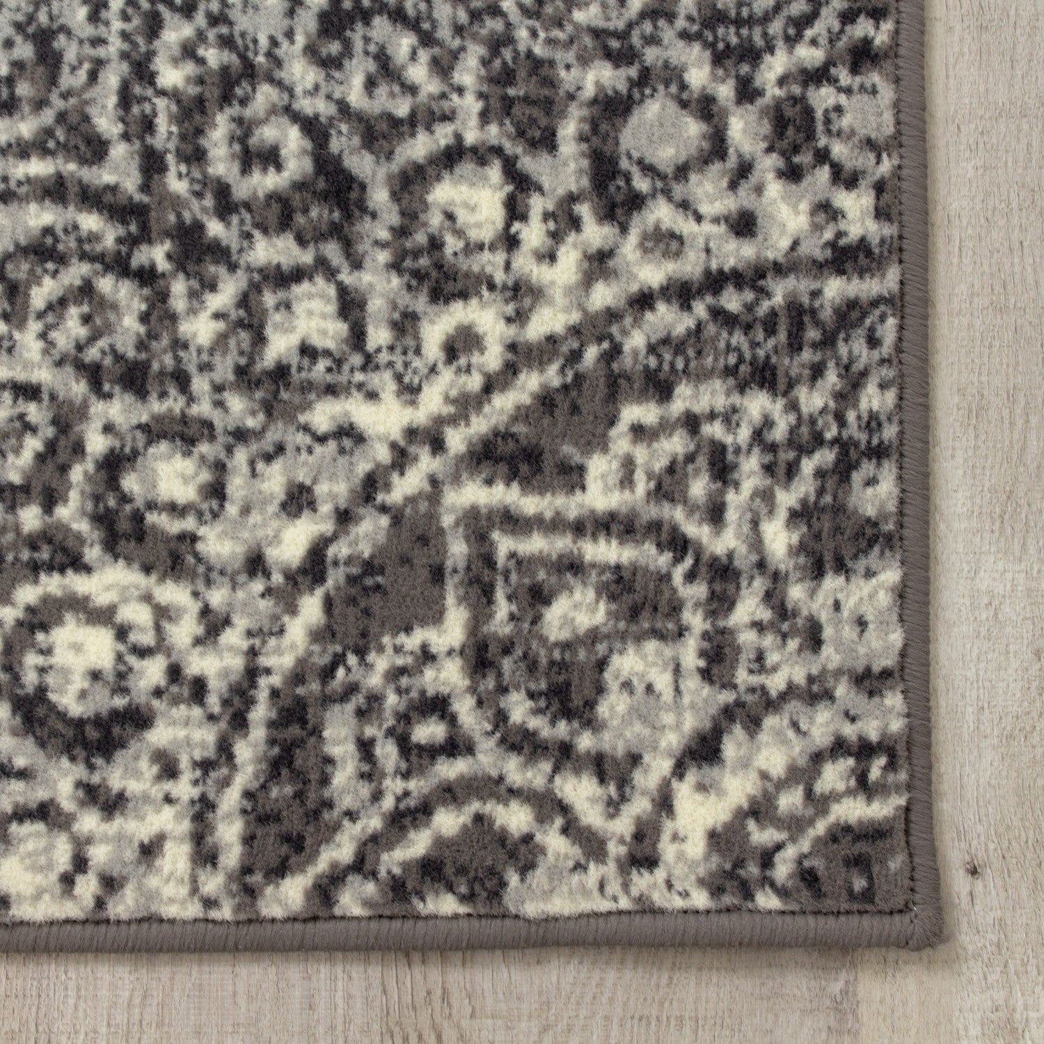 Fiona  7'8" X 10'6" Medallion Stamps Rug - Grey Cream Area Rug