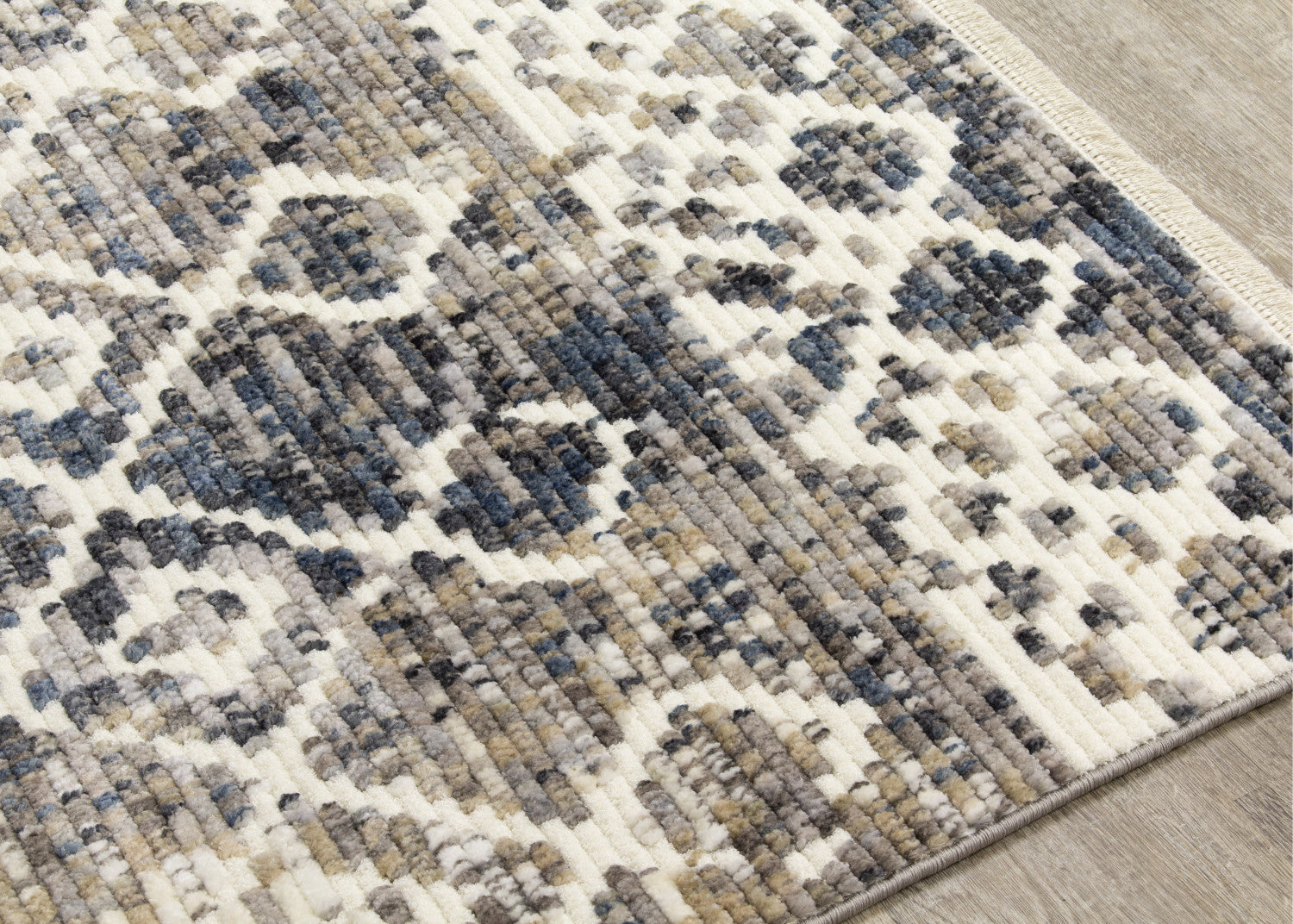 Natick 5'3" X 7'7" Tribal Rug - Beige Blue  Area Rug