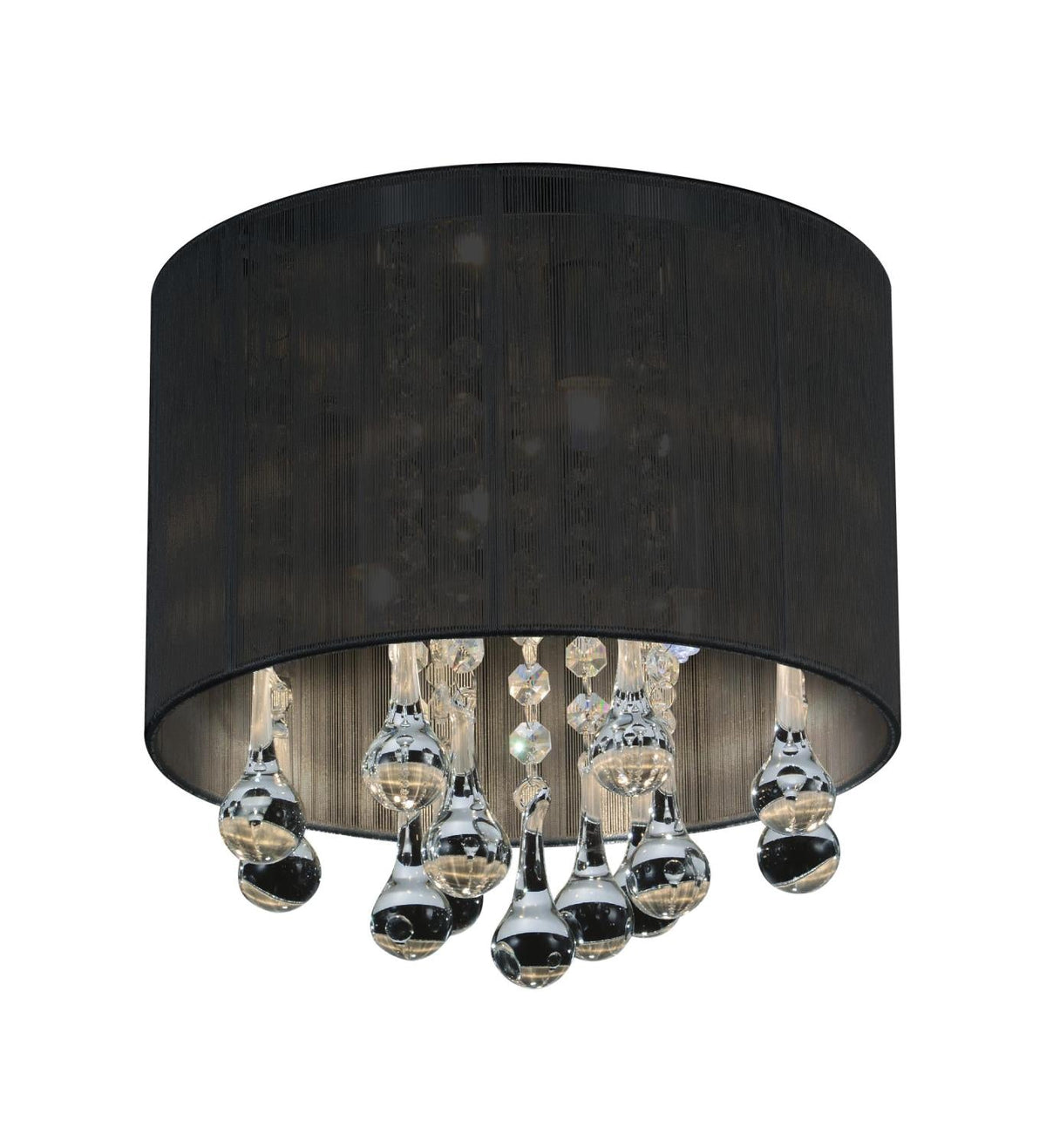 Water Drop - I 4 Light Flush Mount - Chrome