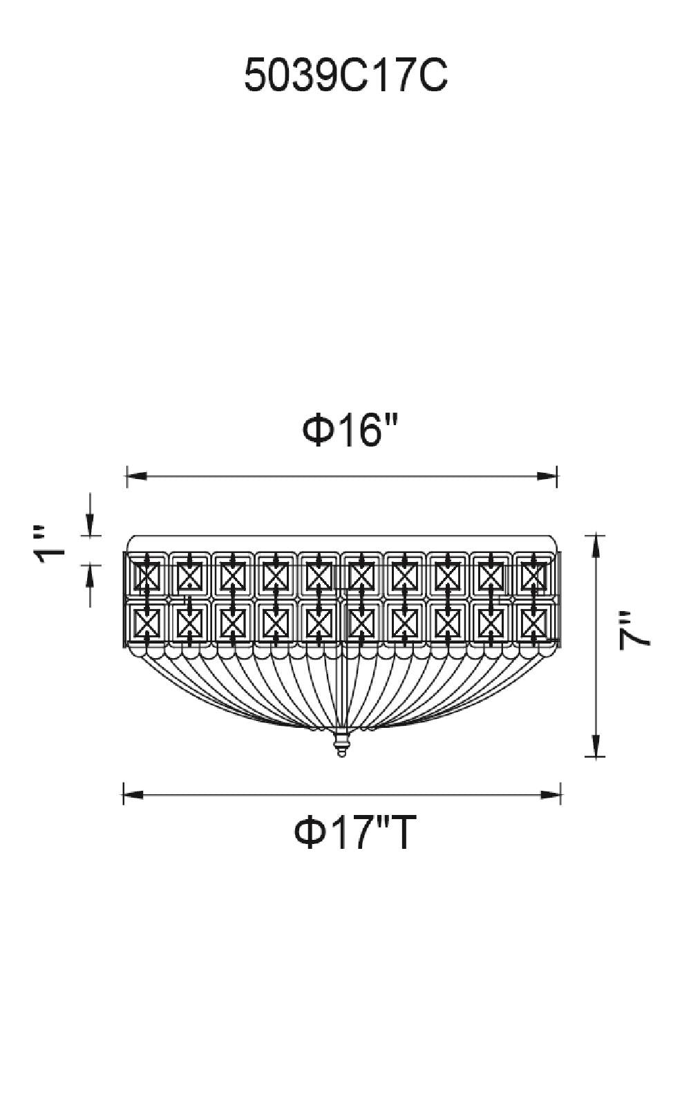 Bloome 6 Light Ceiling Mount Light - Chrome