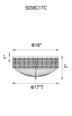 Bloome 6 Light Ceiling Mount Light - Chrome