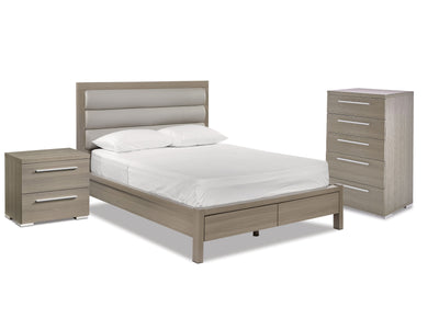 Bay Hill 5-Piece Queen Storage Bedroom Package - Grey