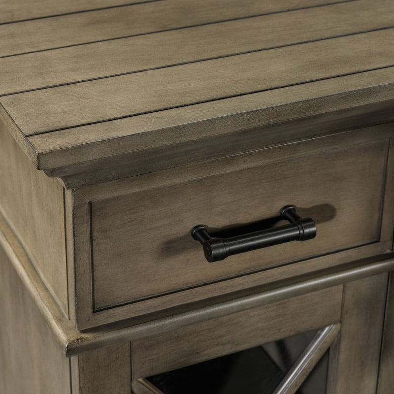 Hamilton Fireplace TV Stand Weathered Grey Leon's