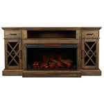 Hamilton 70" Fireplace TV Stand - Brown
