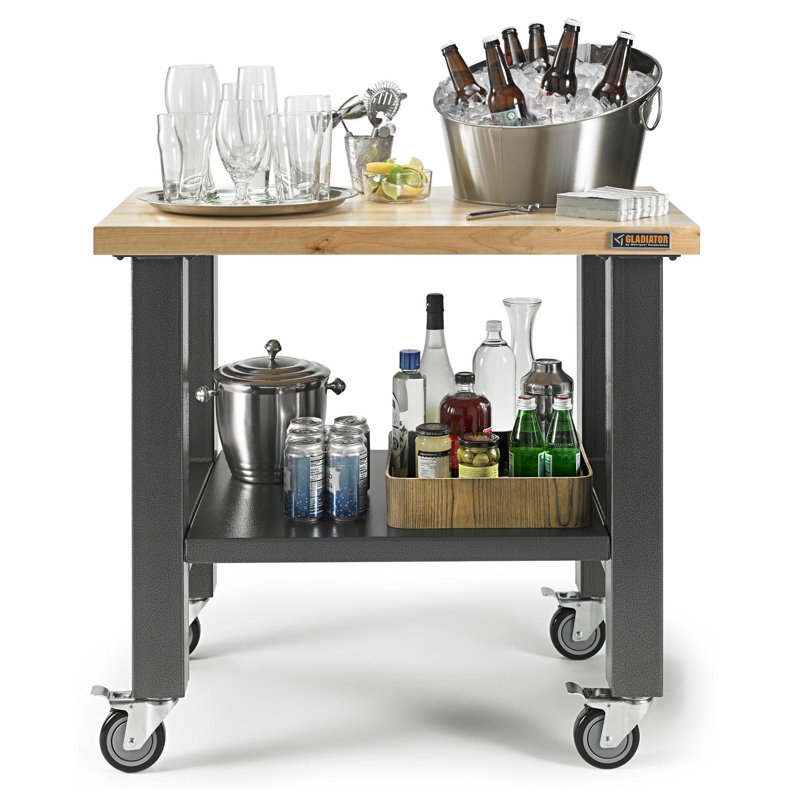 Gladiator Hammered Granite 3' Wide Mobile Workstation - GAMW36HWEG