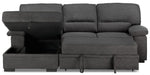 Tessaro Pop-Up Sofa Bed with Left-Facing Chaise - Charcoal