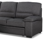 Tessaro Pop-Up Sofa Bed with Left-Facing Chaise - Charcoal