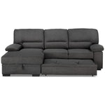 Tessaro Pop-Up Sofa Bed with Left-Facing Chaise - Charcoal