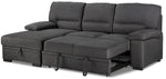 Tessaro Pop-Up Sofa Bed with Left-Facing Chaise - Charcoal