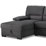 Tessaro Pop-Up Sofa Bed with Left-Facing Chaise - Charcoal