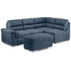 Simone 3-Piece Sectional with Left-Facing Pop-Up Bed - Blue