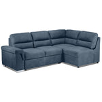 Simone 3-Piece Sectional with Left-Facing Pop-Up Bed - Blue