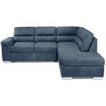 Simone 3-Piece Sectional with Left-Facing Pop-Up Bed - Blue