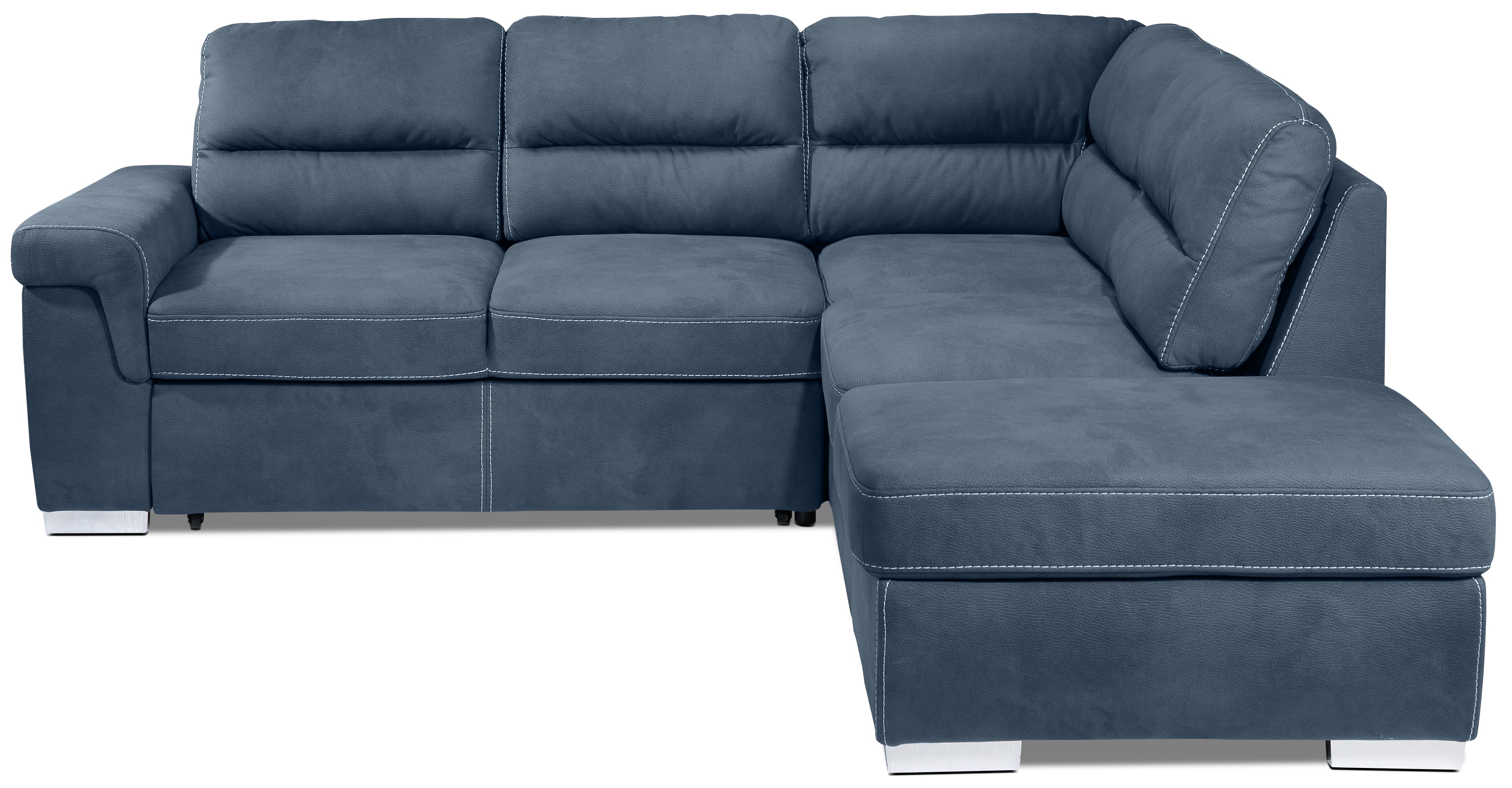 Simone 3-Piece Sectional with Left-Facing Pop-Up Bed - Blue