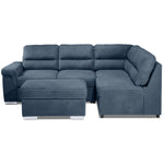 Simone 3-Piece Sectional with Left-Facing Pop-Up Bed - Blue
