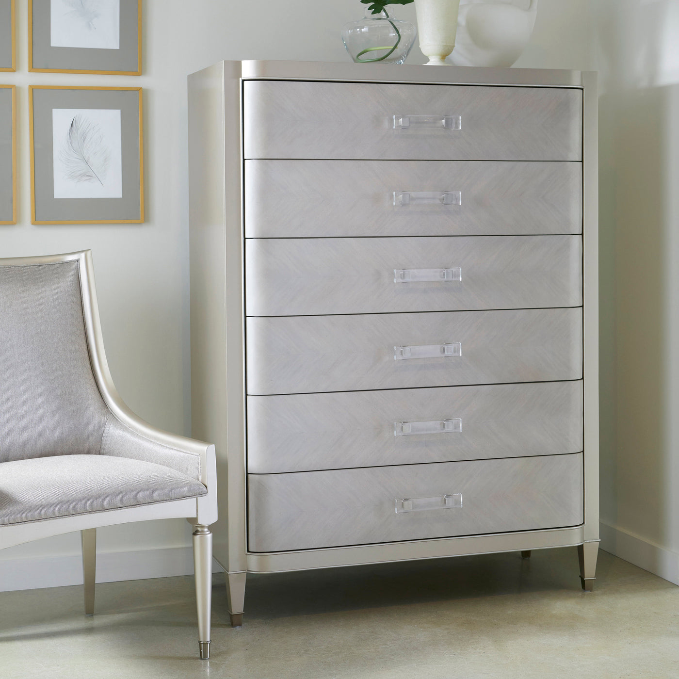 Reece 6-Drawer Chest - Silver Grey