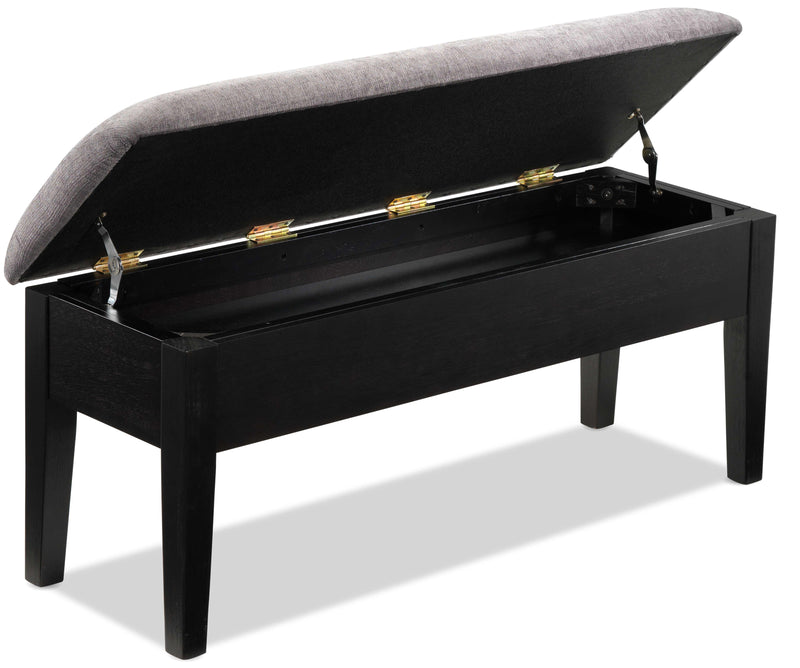 Haxby Bench with Storage Weathered Grey Leon's