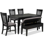 Haxby 6-Piece Dining Set - Weathered Grey