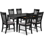 Haxby 7-Piece Dining Set - Weathered Grey