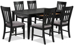 Haxby 7-Piece Dining Set - Weathered Grey