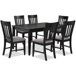Haxby 7-Piece Dining Set - Weathered Grey