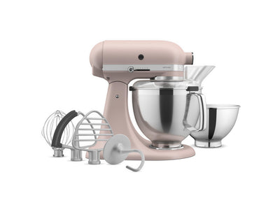 KitchenAid Feather Pink Artisan® Series Tilt-Head Stand Mixer with Premium Accessory Pack - KSM195PSFT
