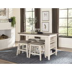 Timbre 5-Piece Counter Height Dining Set - Antique White and Brown