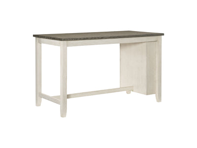 Timbre Counter Height Table - Antique White and Brown