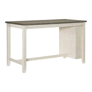 Timbre Counter Height Table - Antique White and Brown