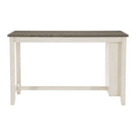 Timbre Counter Height Table - Antique White and Brown