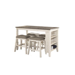 Timbre 5-Piece Counter Height Dining Set - Antique White and Brown