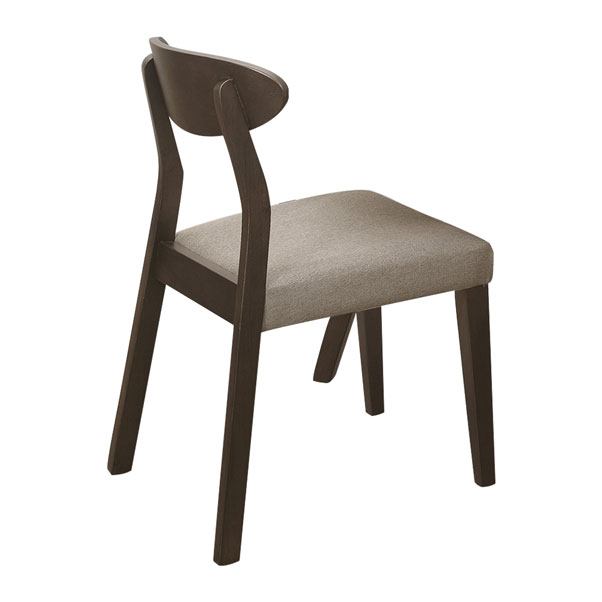 Beane Dining Chair - Walnut, Beige-Grey